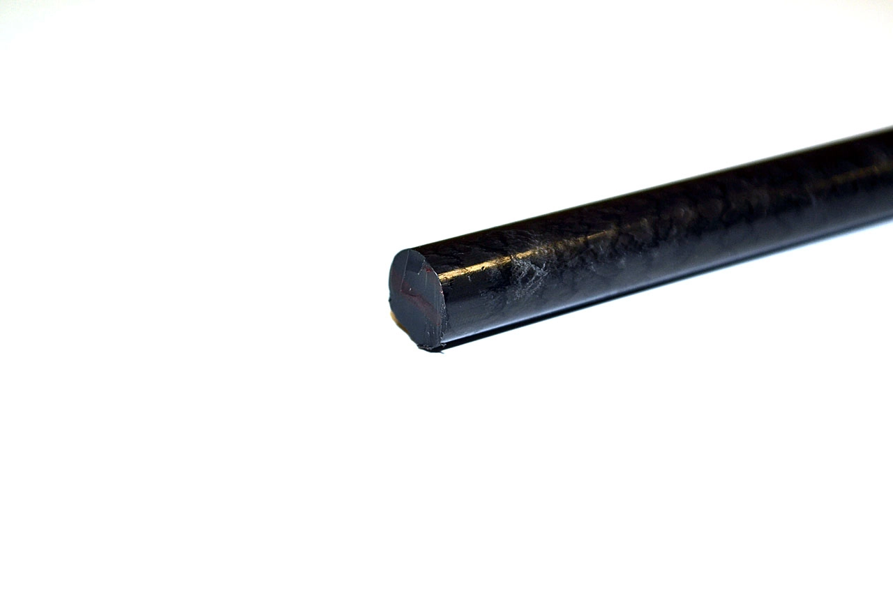 Капролон графитонаполненный стержень ПА-6 МГ Ф 10 мм (~1000 мм, ~0,1 кг) экстр. г.Клин
