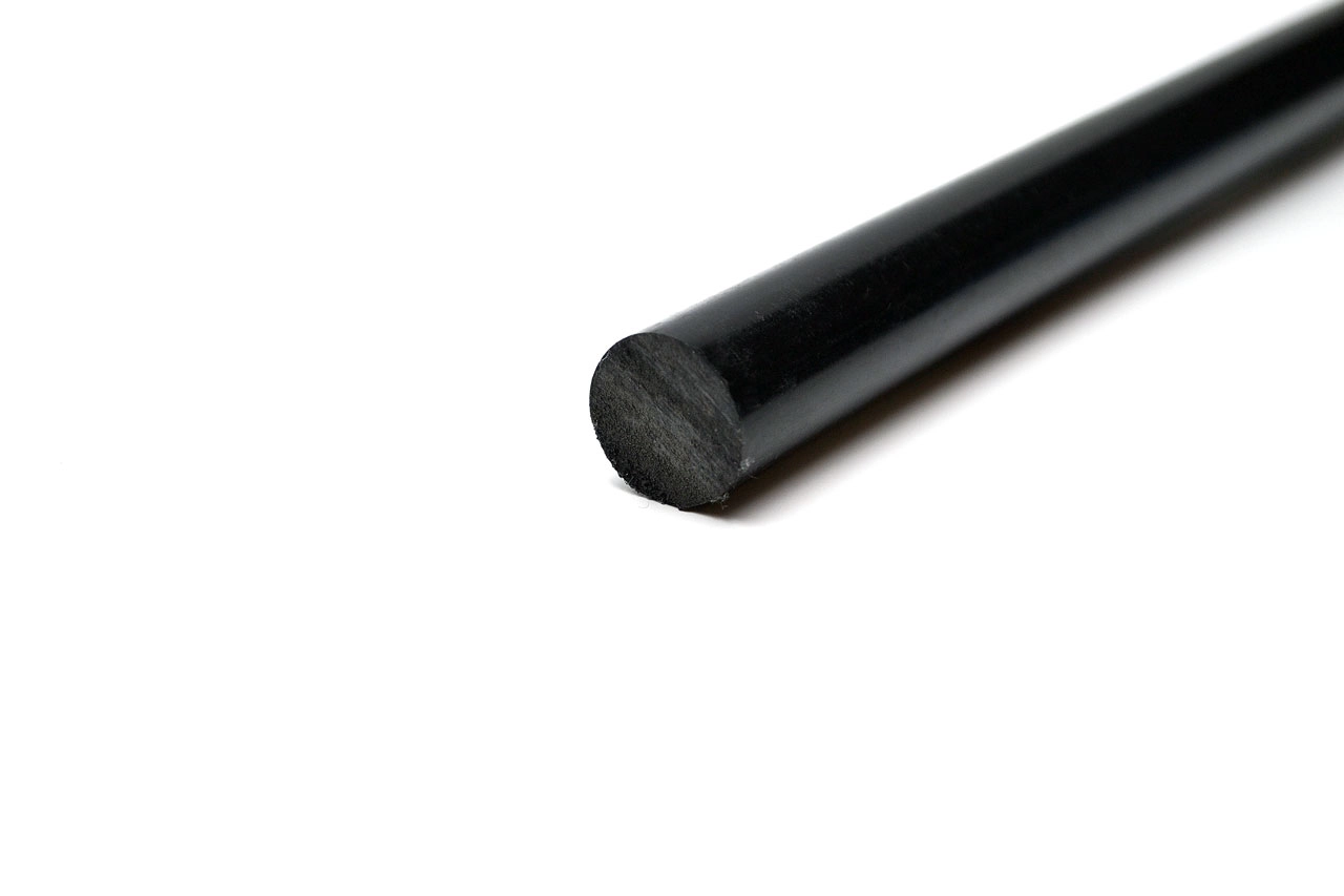 Полиацеталь черный стержень ПОМ-С Ф 20 мм (L=1000 мм, ~0,5 кг)