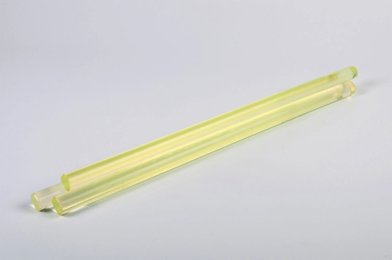 Полиуретан стержень Ф 20 мм ШОР А83 Китай (500 мм, 0.2 кг, жёлтый)