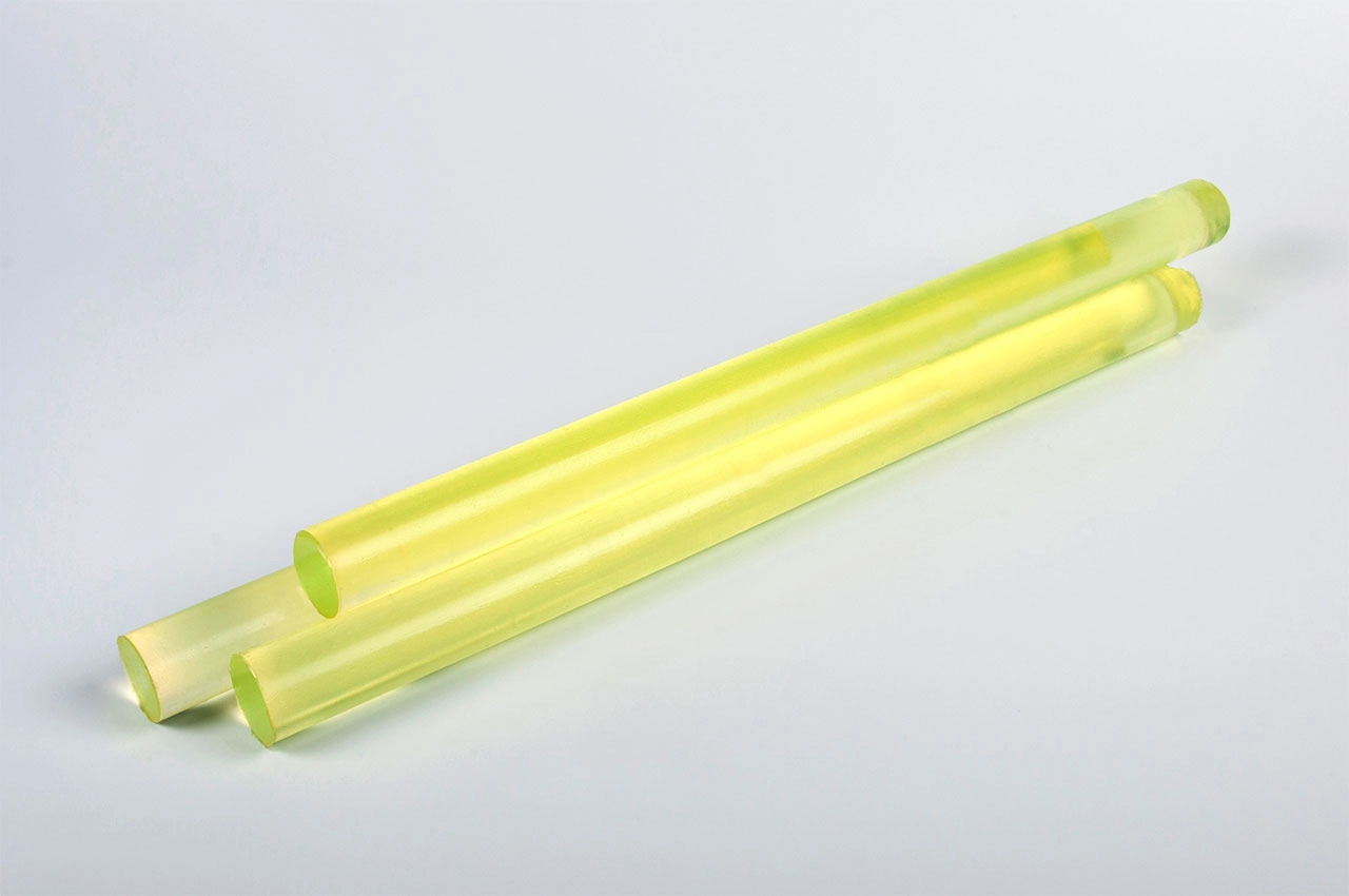 Полиуретан стержень Ф 35 мм ШОР А83 Китай (500 мм, 0.6 кг, жёлтый)