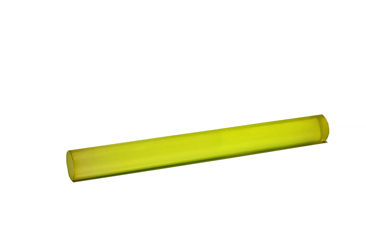 Полиуретан стержень Ф 55 мм ШОР А83 Китай (500 мм, 1.6 кг, жёлтый)