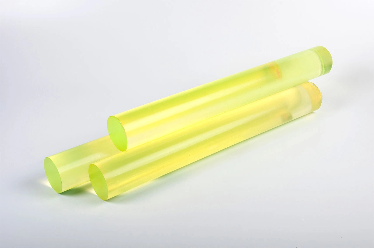 Полиуретан стержень Ф 65 мм ШОР А83 Китай (500 мм, 2.0 кг, жёлтый)