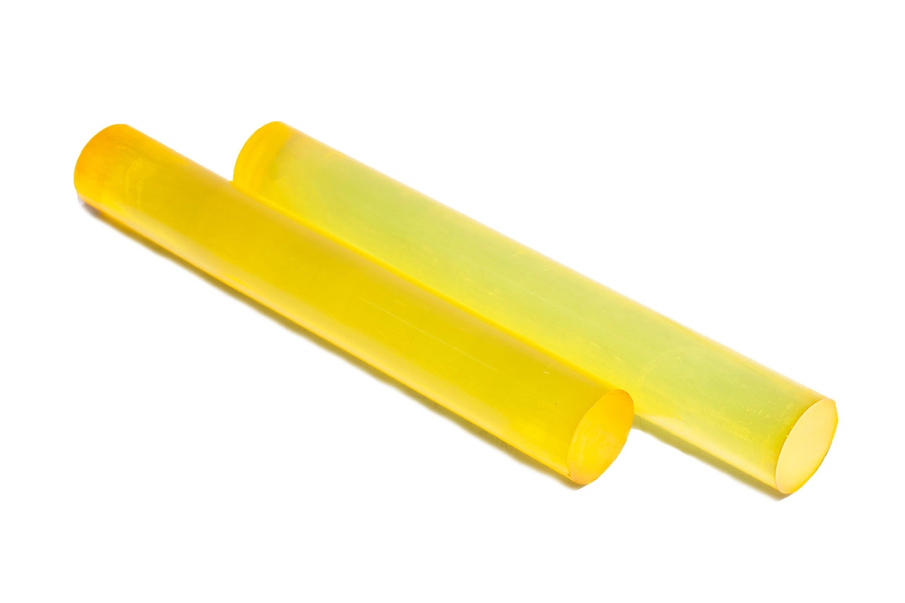 Полиуретан стержень Ф 70 мм ШОР А83 Китай (500 мм, 2.3 кг, жёлтый)
