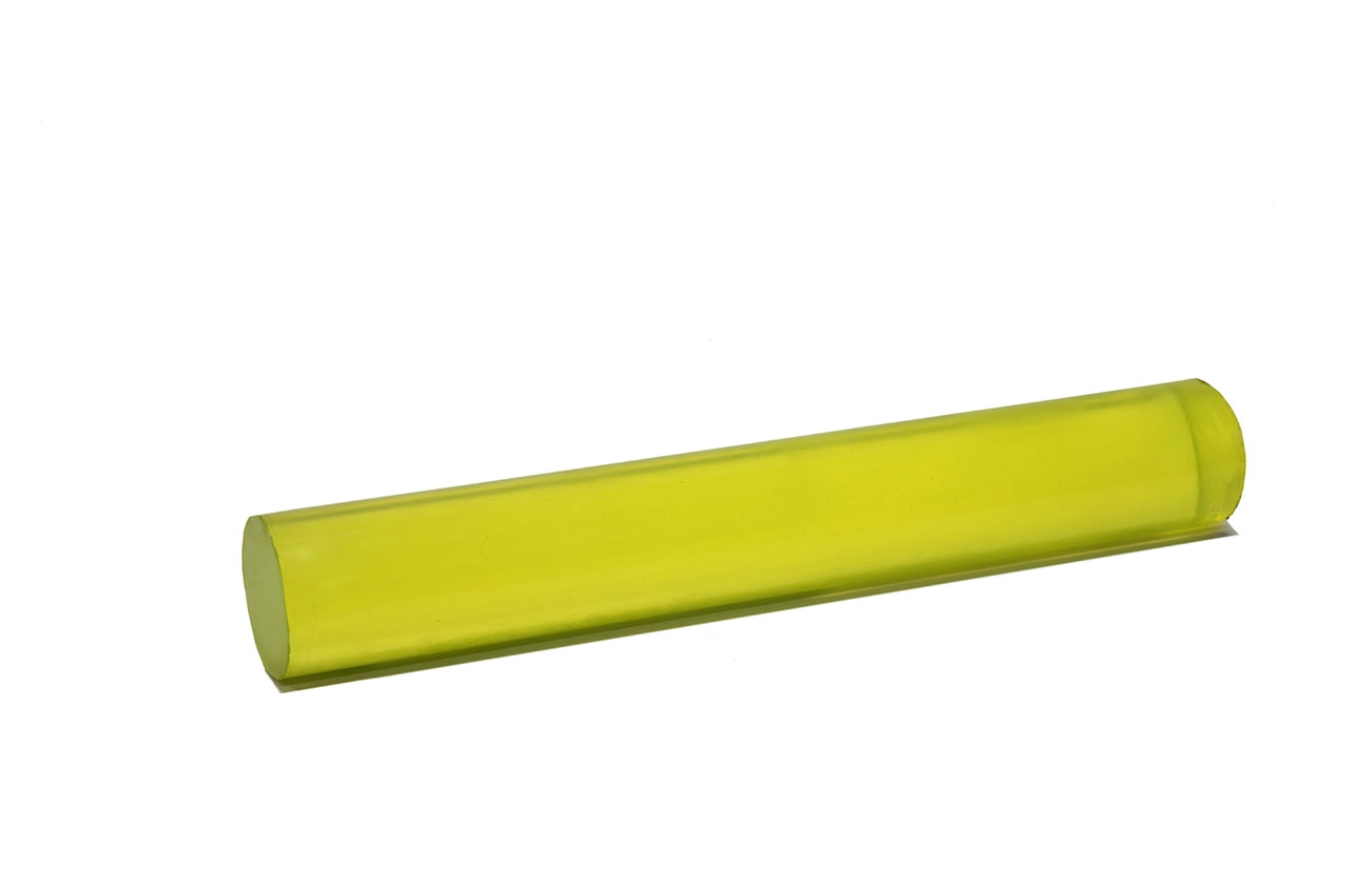 Полиуретан стержень Ф 80 мм ШОР А83 Китай (500 мм, 3.0 кг, жёлтый)