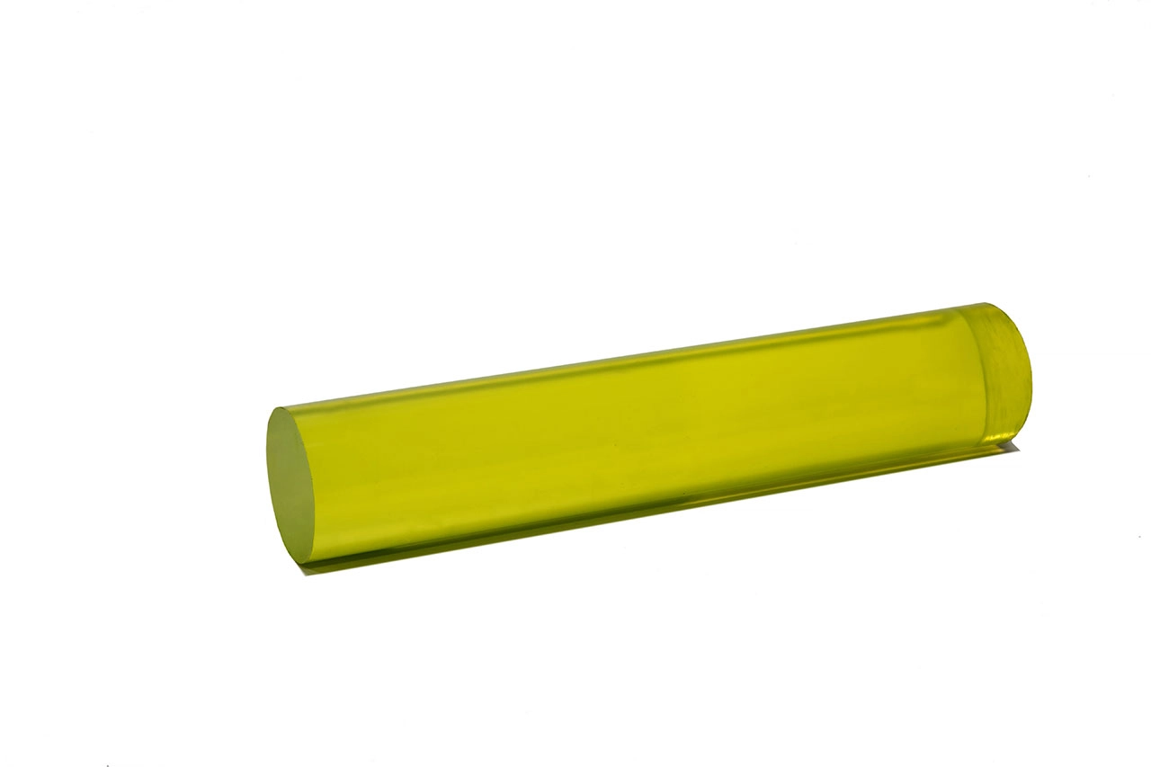 Полиуретан стержень Ф 100 мм ШОР А83 Китай (500 мм, 4.7 кг, жёлтый)