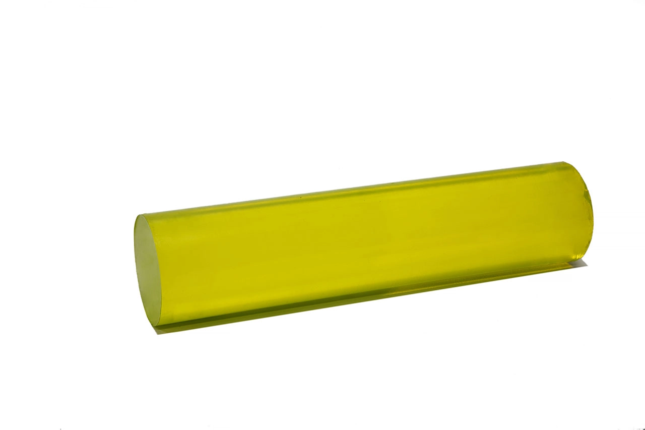 Полиуретан стержень Ф 120 мм ШОР А83 Китай (500 мм, 6.8 кг, жёлтый)