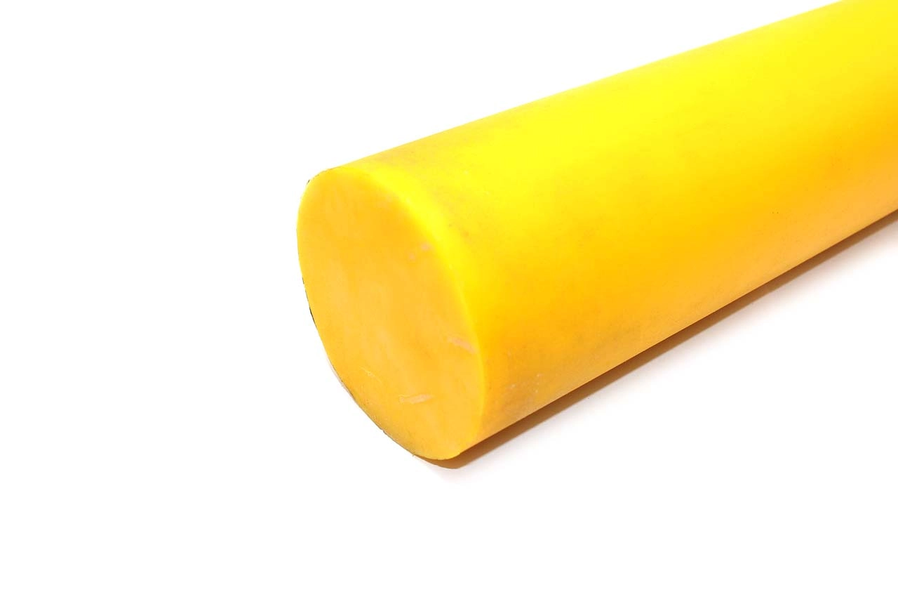 Полиуретан стержень Ф 80 мм ШОР А95 Китай (500 мм, 3.3 кг, жёлтый)