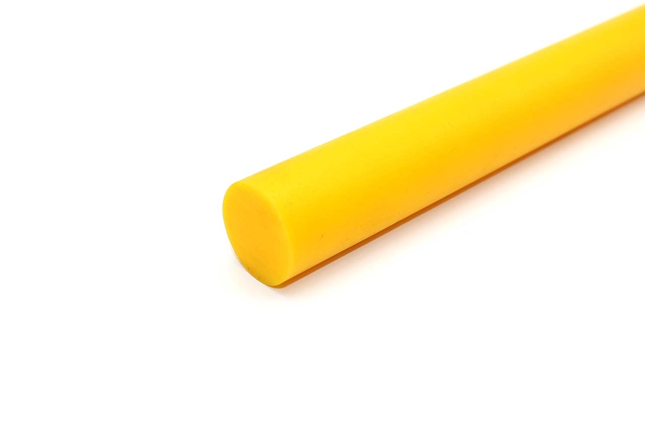 Полиуретан стержень Ф 30 мм ШОР А95 Китай (500 мм, 0.5 кг, жёлтый)