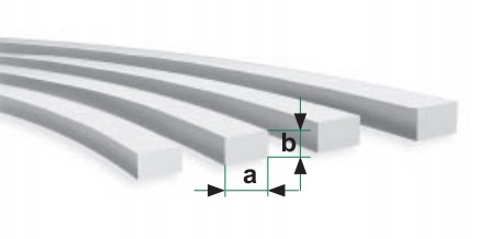 Шнуры силиконовые монолитные прямоугольного сечения
